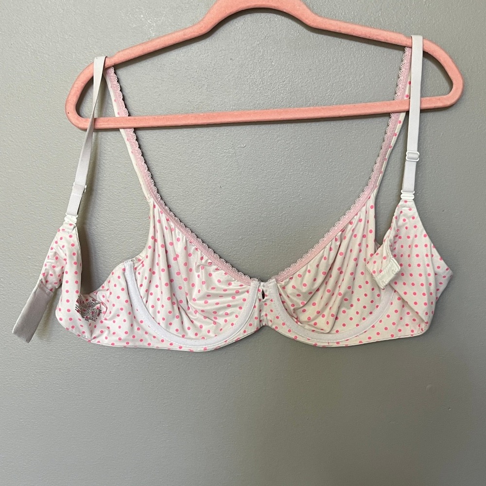 Victoria's Secret Body by Victoria Polka Dot Lace Underwire Bra 38C Coquette - Picture 10 of 11